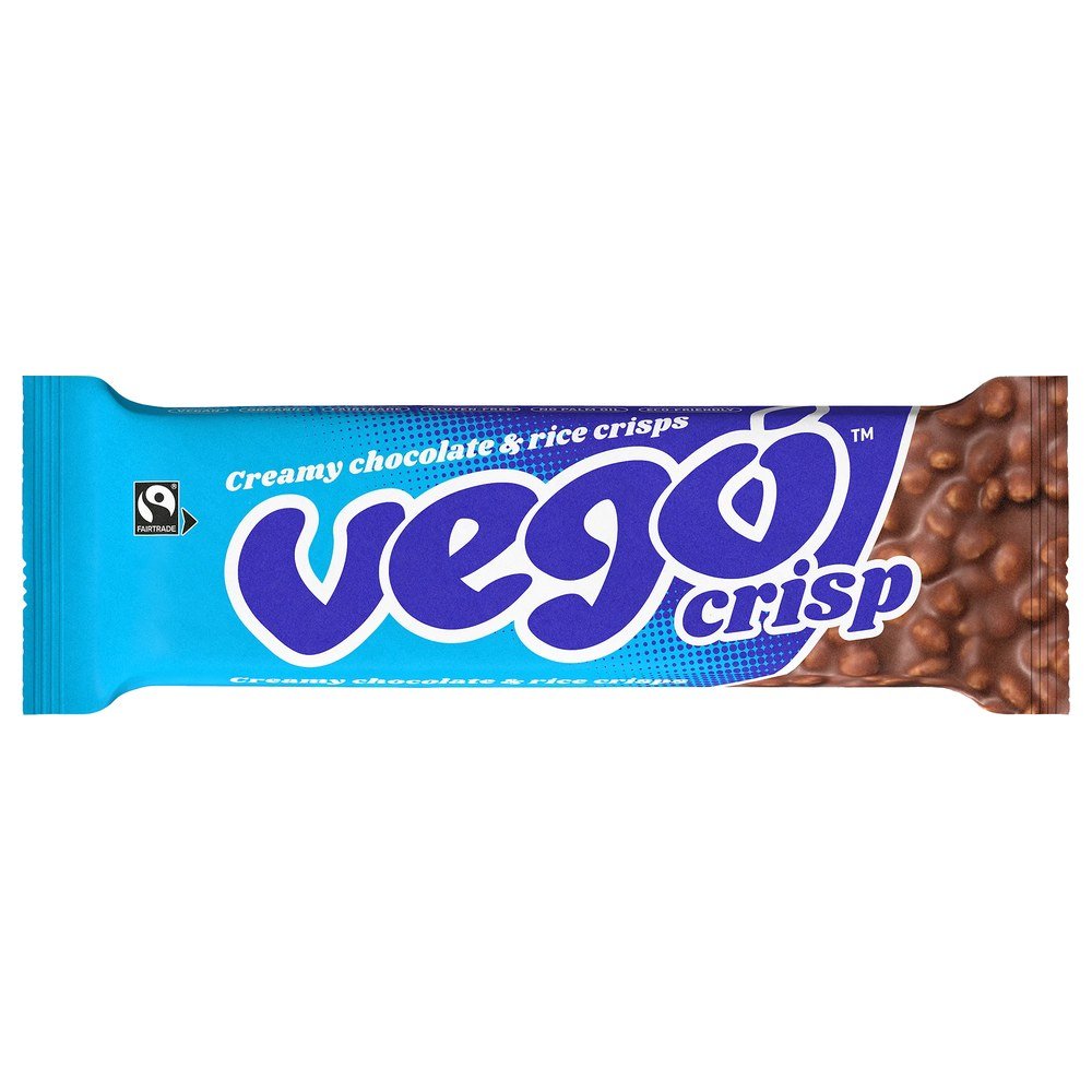 Organic Vego Crisp - Chocolate & Rice Crisp Bar Vego 20x40g Organic Vego Crisp - Chocolate & Rice Crisp Bar Vego 20x40g
