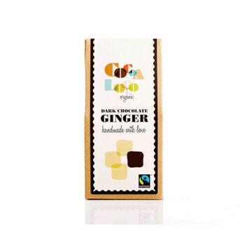 Organic 73% Dark Chocolate Covered Ginger Cocoa Loco 100g