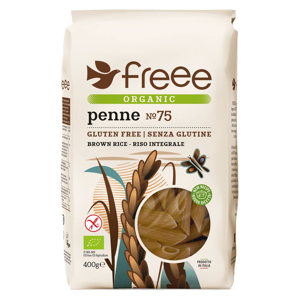 Organic Brown Rice Penne Freee from Doves Farm 400g
