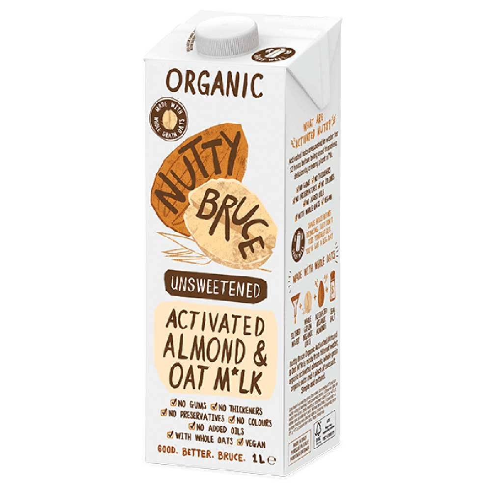 Organic Activated Almond & Oat M*lk Nutty Bruce 1l