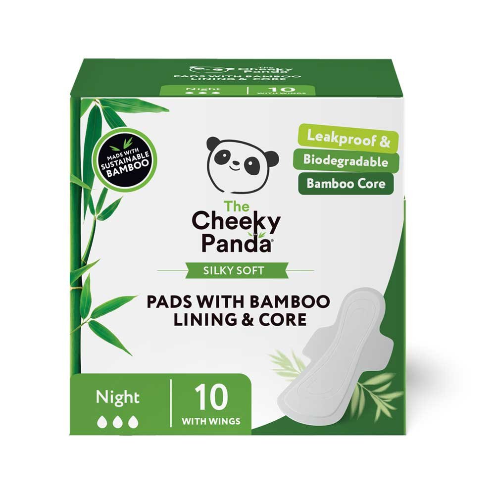 Night Pads 350mm - 10 with wings Cheeky Panda 10pack