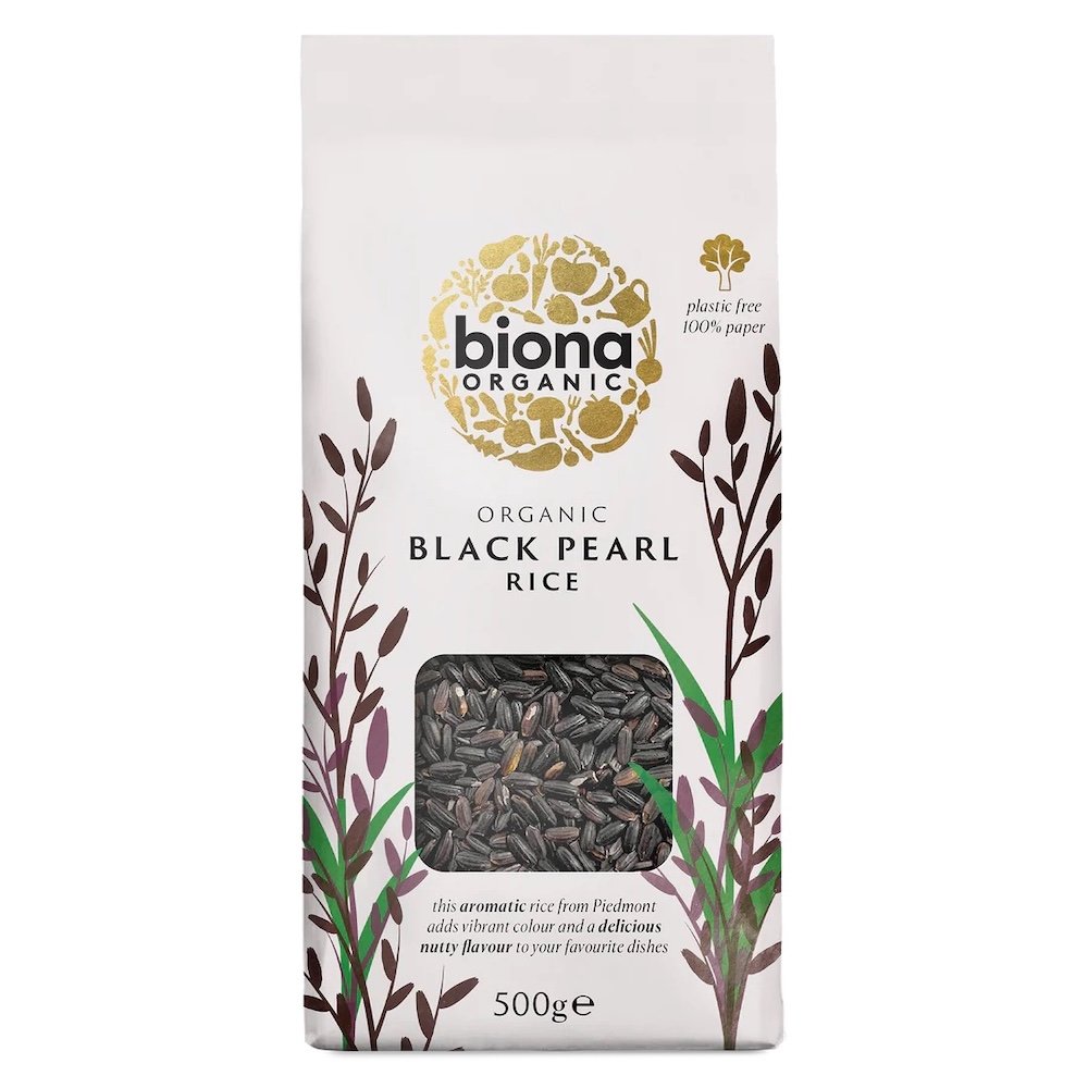 Organic Black Pearl Rice - formerly black venus Biona 6x500g