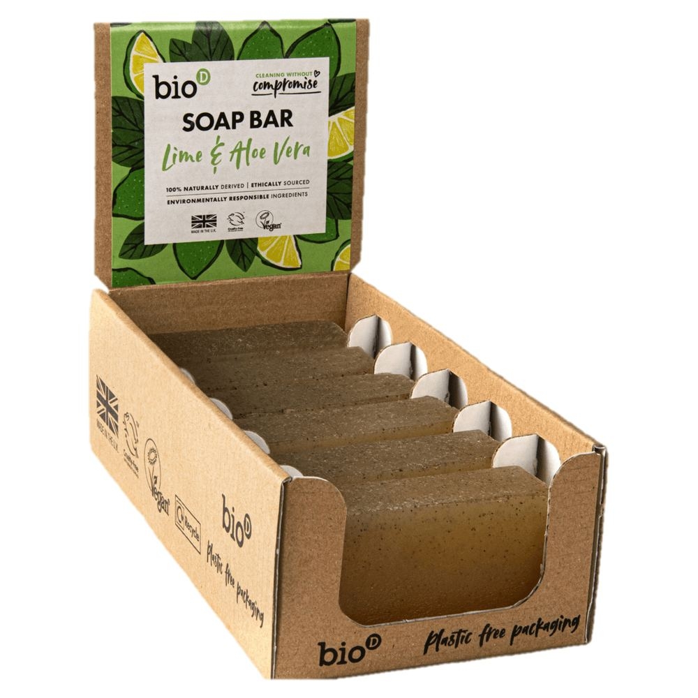 Lime & Aloe Vera Naked Soap Bar Bio-D 6x90g Lime & Aloe Vera Naked Soap Bar Bio-D 6x90g