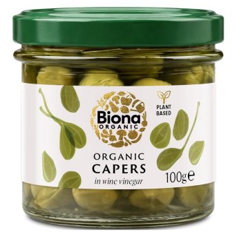 Organic Capers in wine vinegar Biona 6x100g