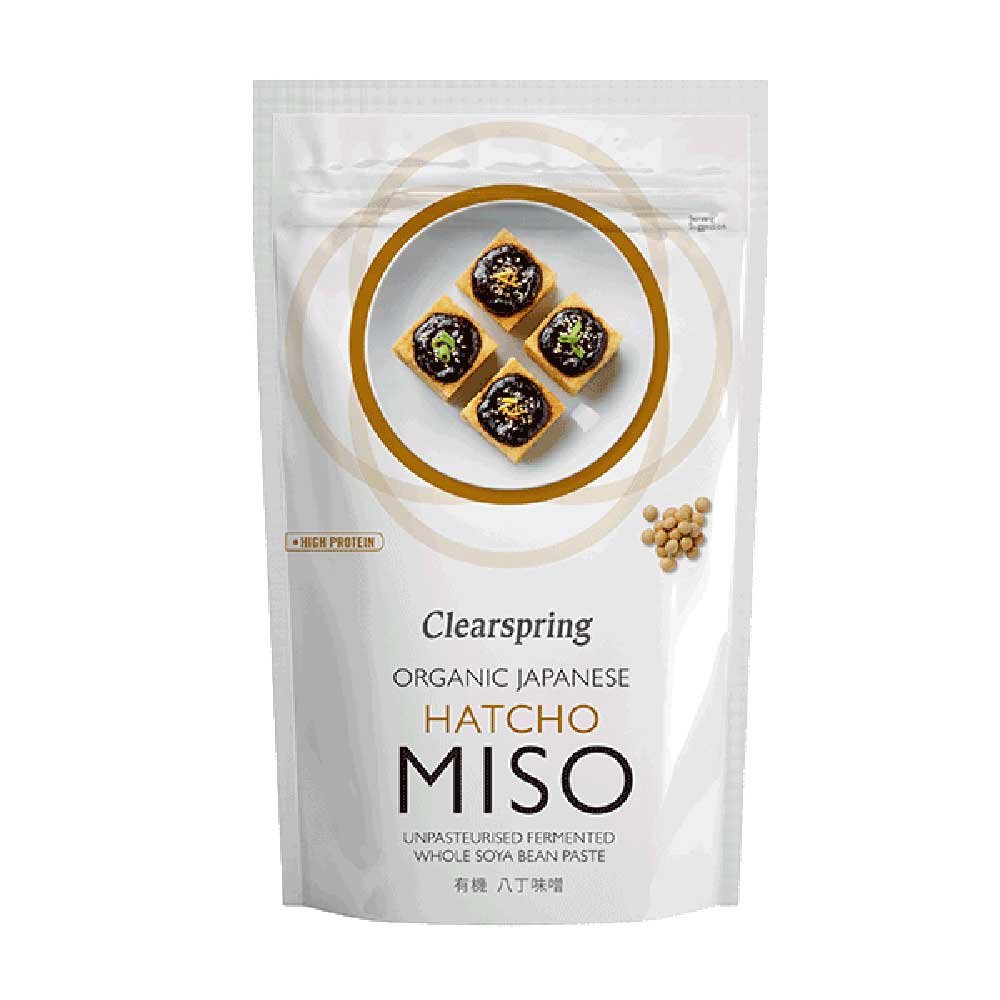 Organic Hatcho Miso - pouch - unpasteurised Clearspring 300g