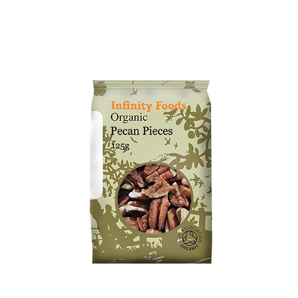 Organic Pecan Pieces Infinity Foods 125g Organic Pecan Pieces Infinity Foods 125g