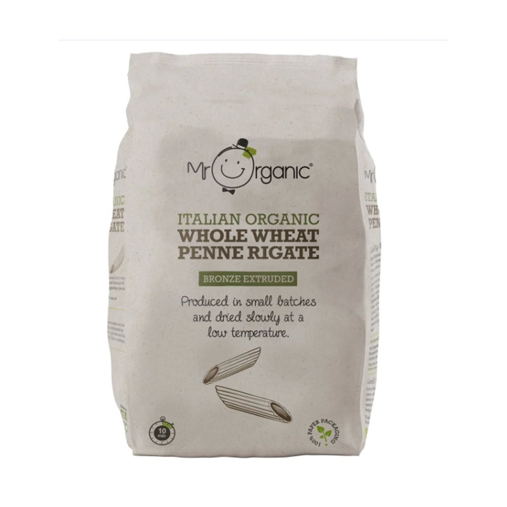 Organic Whole Wheat Penne Mr Organic 12x500g Organic Whole Wheat Penne Mr Organic 12x500g