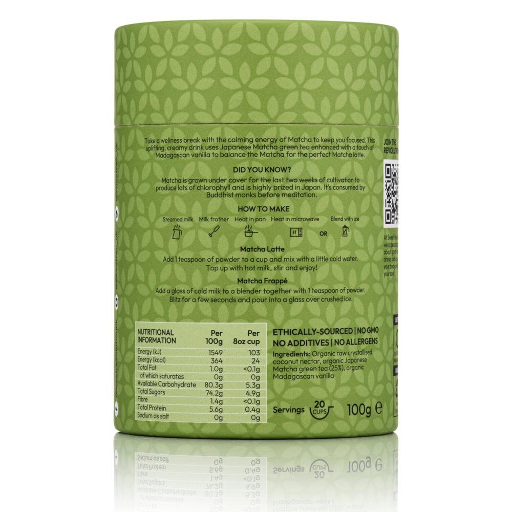 Organic Matcha Latte with vanilla - Barista Sweet Revolution 4x100g