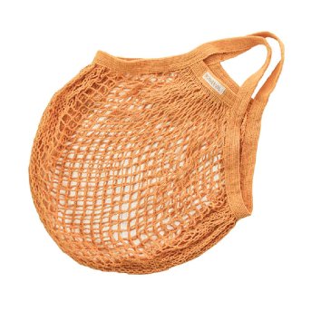 Organic Granny String Bag Short Handle - Orange Bo Weevil 1