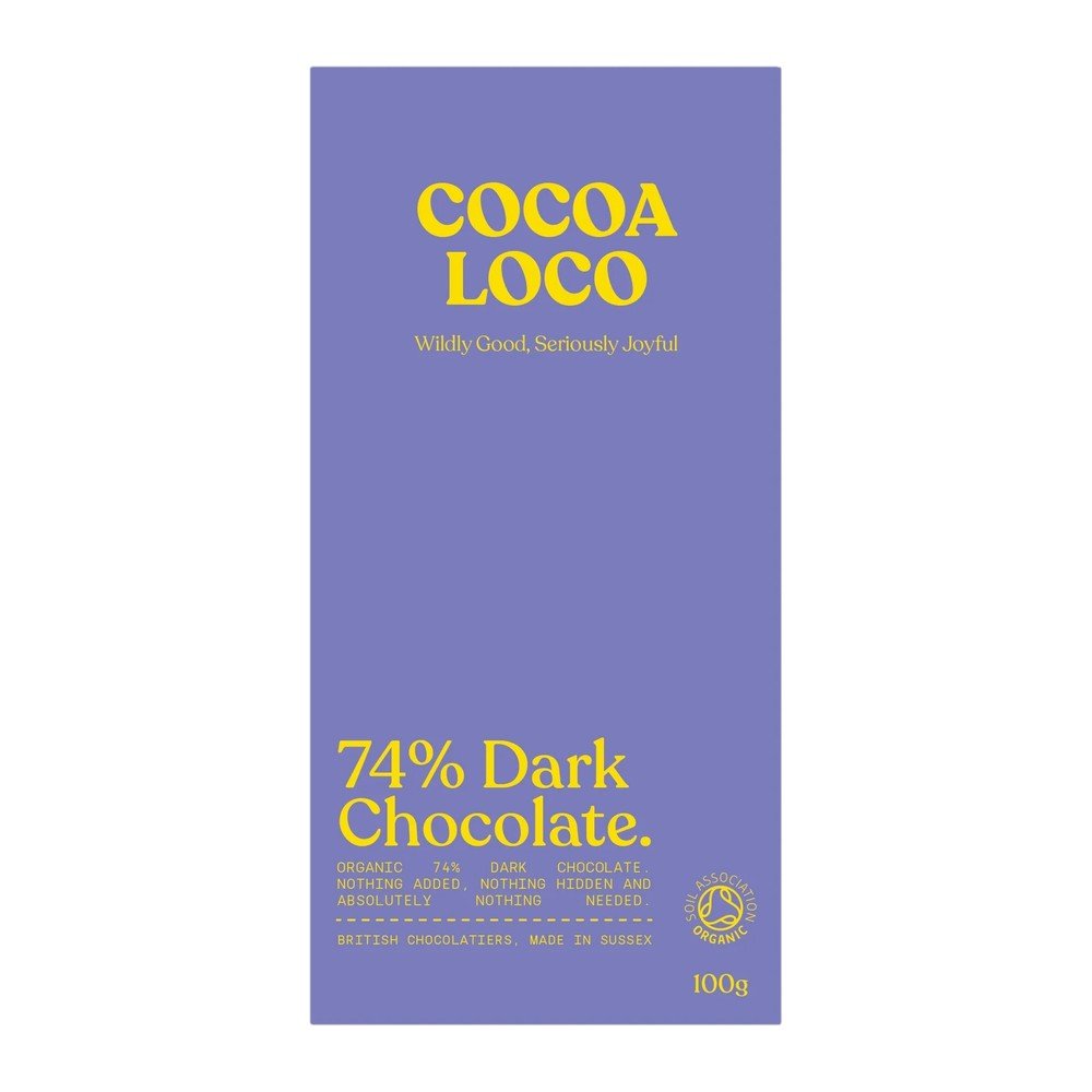 Organic 73% Dark Chocolate Bar Cocoa Loco 12x100g Organic 73% Dark Chocolate Bar Cocoa Loco 12x100g
