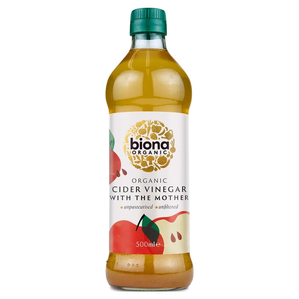 Organic Cider Vinegar - raw + the mother Biona 6x500ml Organic Cider Vinegar - raw + the mother Biona 6x500ml