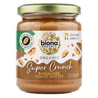 Organic Salted Super Crunch Peanut Butter Biona 6x250g Organic Salted Super Crunch Peanut Butter Biona 6x250g