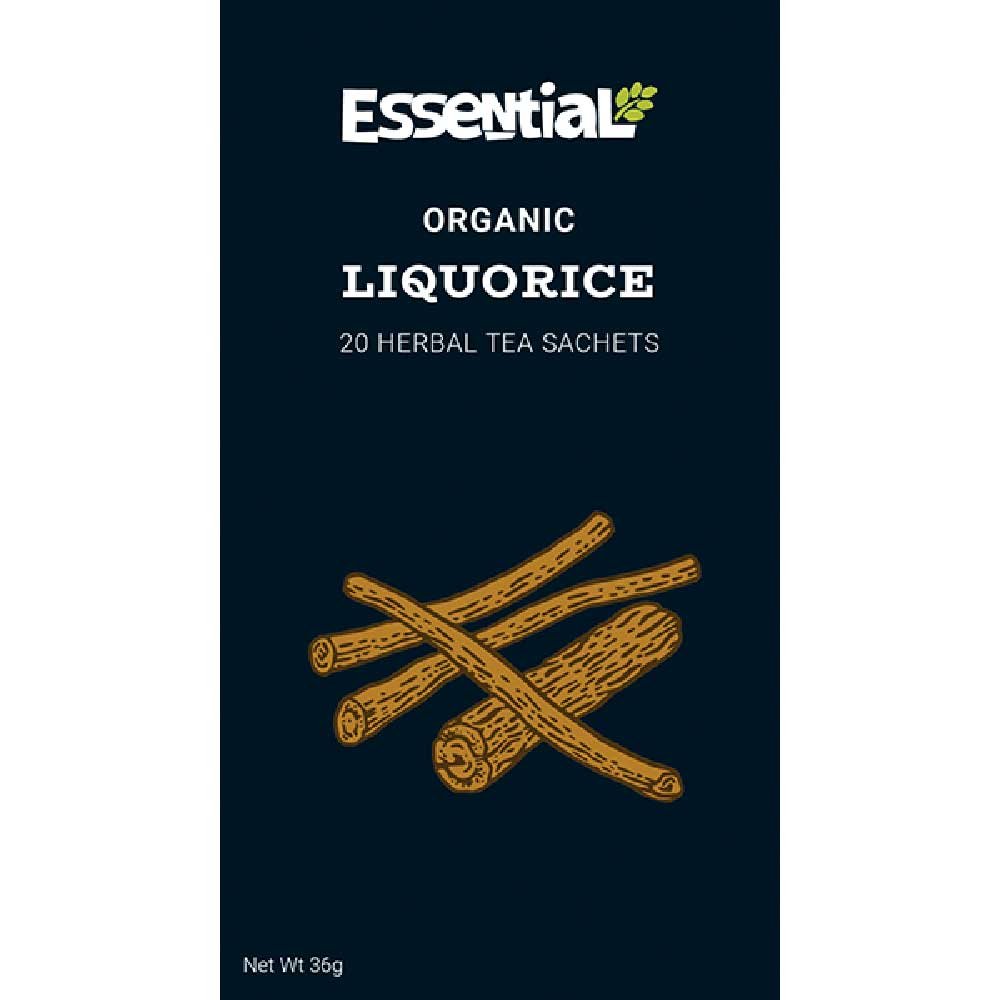 Organic Liquorice Tea Sachets Essential 20bgs Organic Liquorice Tea Sachets Essential 20bgs