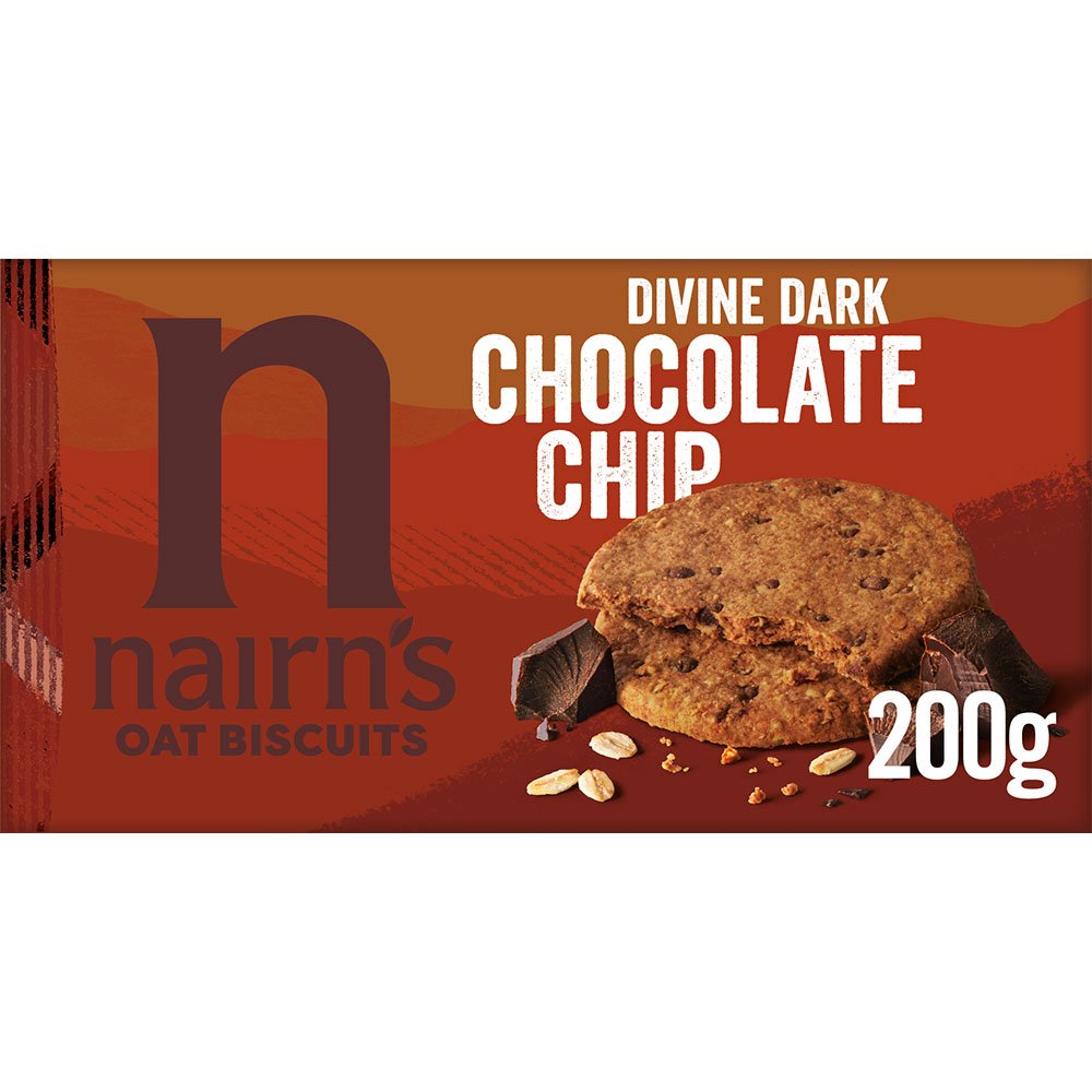 Dark Chocolate Chip Oat Biscuits Nairn's 200g Dark Chocolate Chip Oat Biscuits Nairn's 200g