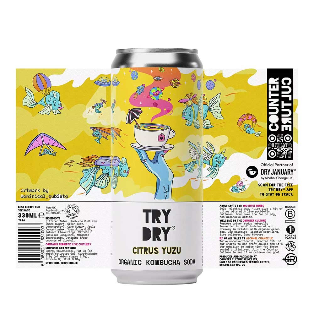 Organic Try Dry - Citrus Yuzu Counter Culture 330ml