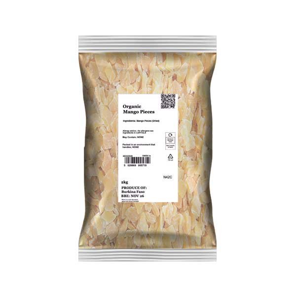 Organic Mango Pieces Infinity Bulk 2kg Organic Mango Pieces Infinity Bulk 2kg