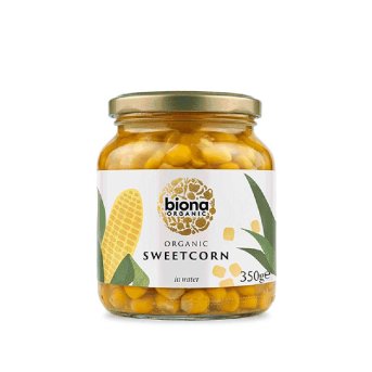Organic Sweetcorn - jar Biona 350g Organic Sweetcorn - jar Biona 350g