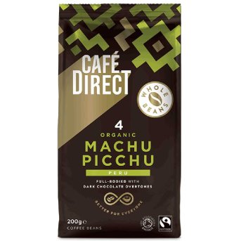 Organic Whole Coffee Beans - Machu Picchu - 4 CaféDirect 200