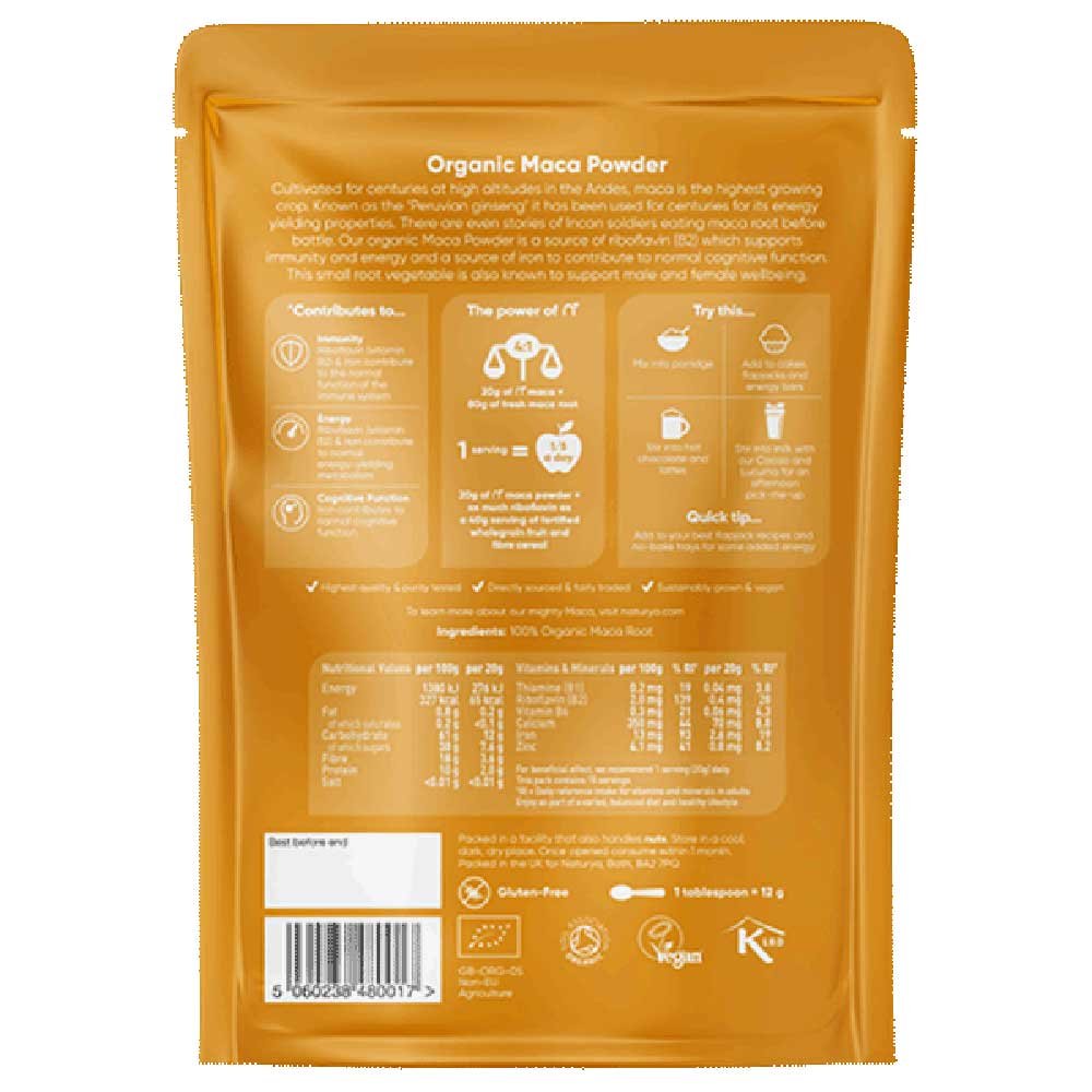 Organic Maca Powder Naturya 300g Organic Maca Powder Naturya 300g