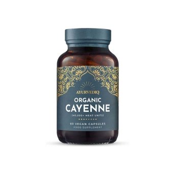 Organic Cayenne Pepper - 60 capsules Ayurvediq 1jar