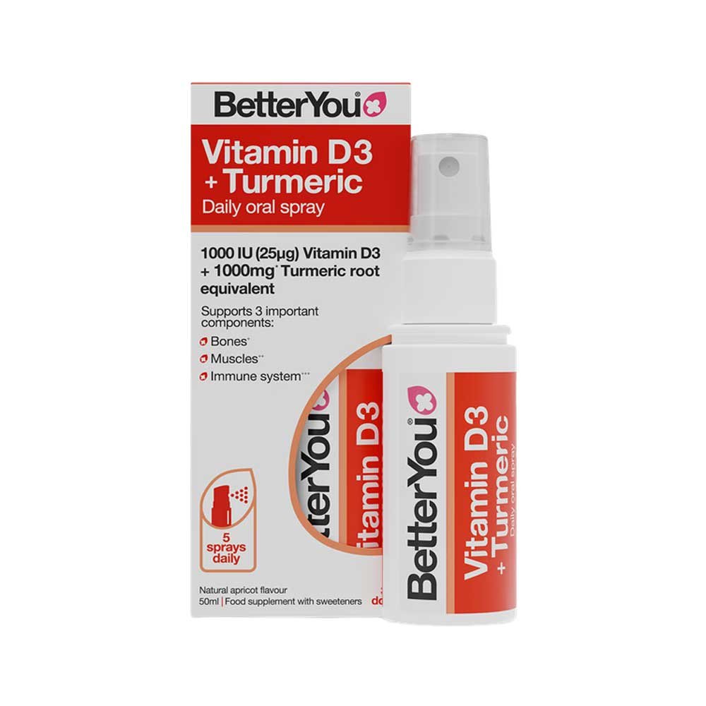 Vitamin D3+Turmeric Oral Spray BetterYou 6x50ml