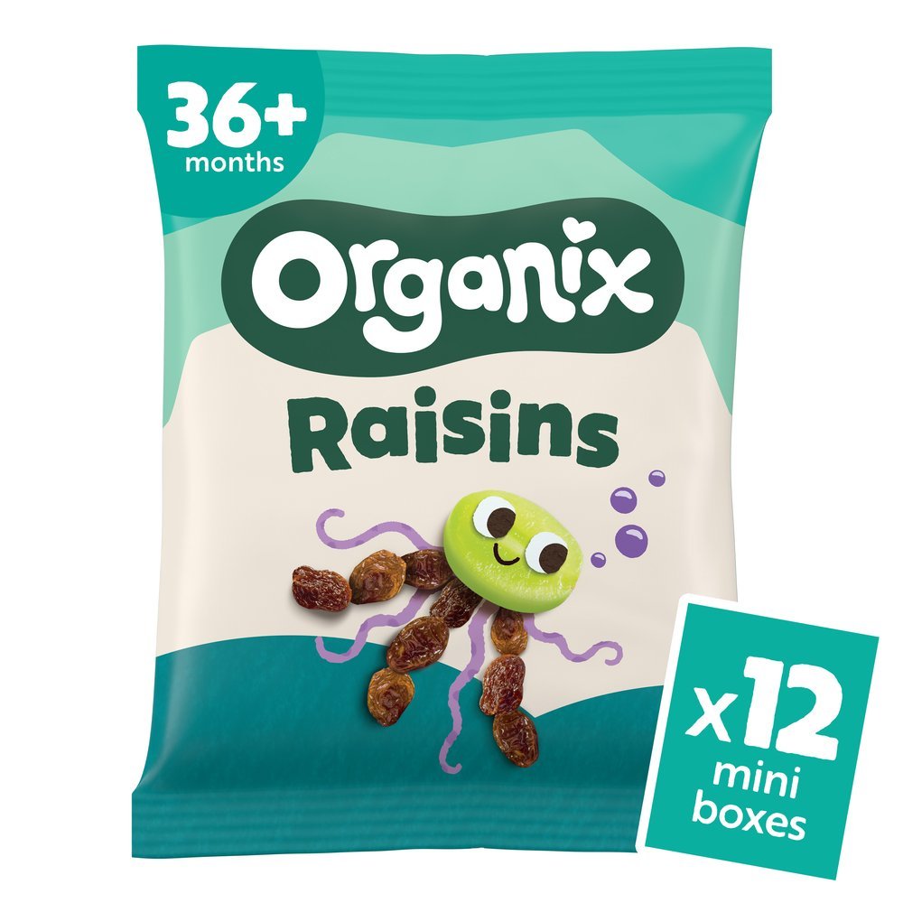 Organic Raisins - box Organix 4x12x14g Organic Raisins - box Organix 4x12x14g