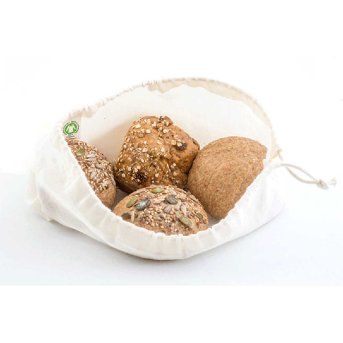 Organic Bread/Dry Goods Bag Med - Natural White Cotton Voile Organic Bread/Dry Goods Bag Med - Natural White Cotton Voile