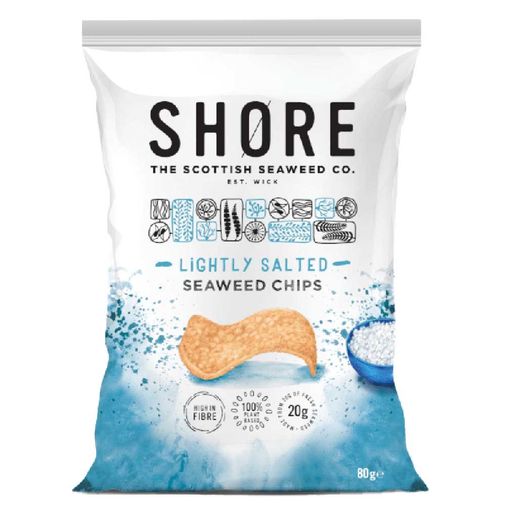 Lightly Salted Seaweed Chips - Share Bag Shore 80g Lightly Salted Seaweed Chips - Share Bag Shore 80g