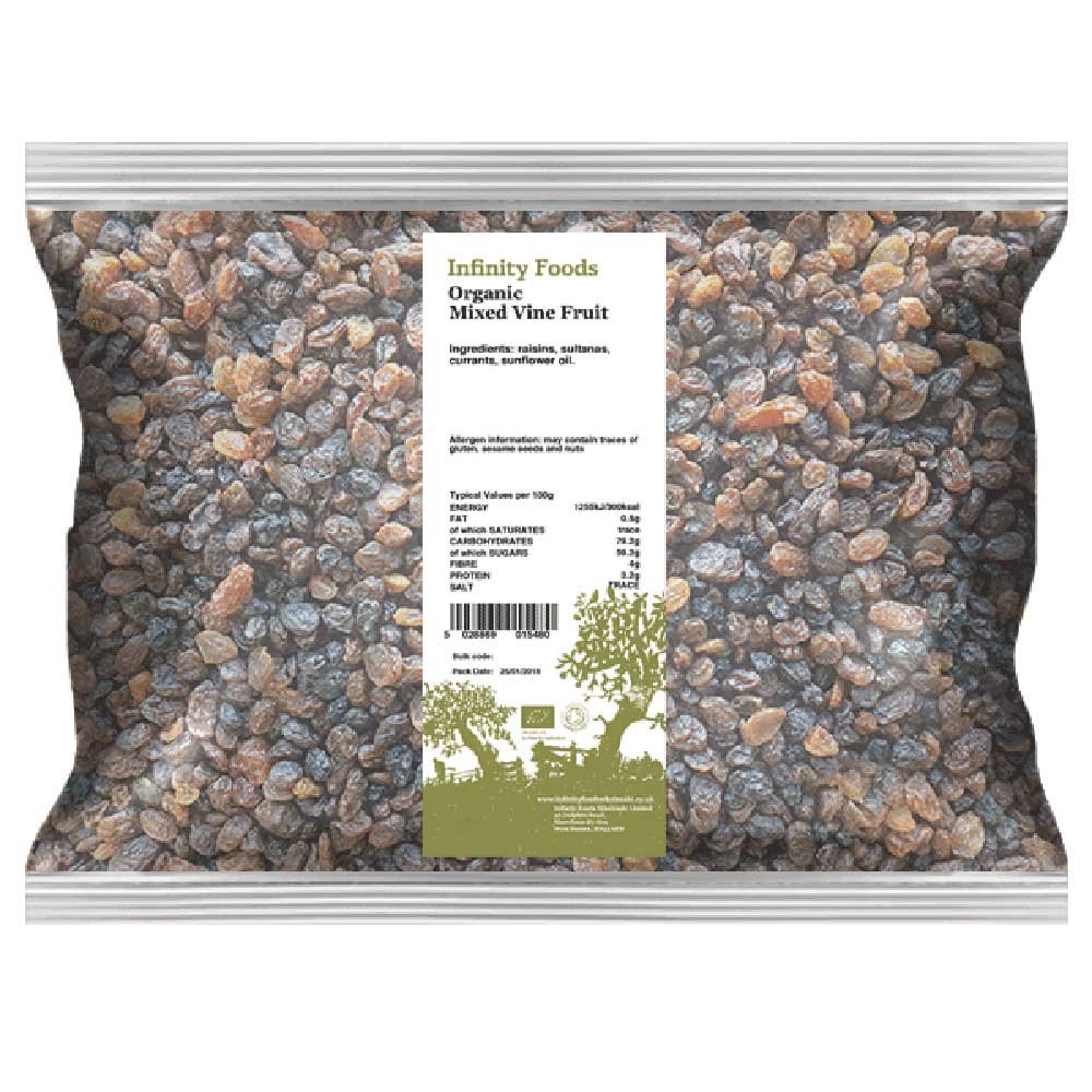 Organic Mixed Vine Fruit Infinity Foods 5kg