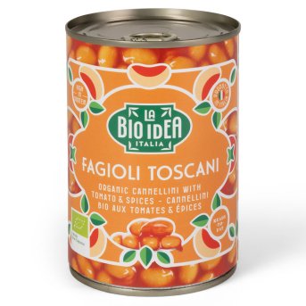 Organic Fagioli Toscani - braised cannellini in tomato sauce La Bio-Idea 6x400g Organic Fagioli Toscani - braised cannellini in tomato sauce La Bio-Idea 6x400g