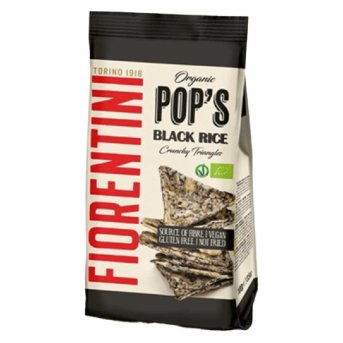 Organic Pop's Black Rice - Crunchy Triangles Fiorentini 80g