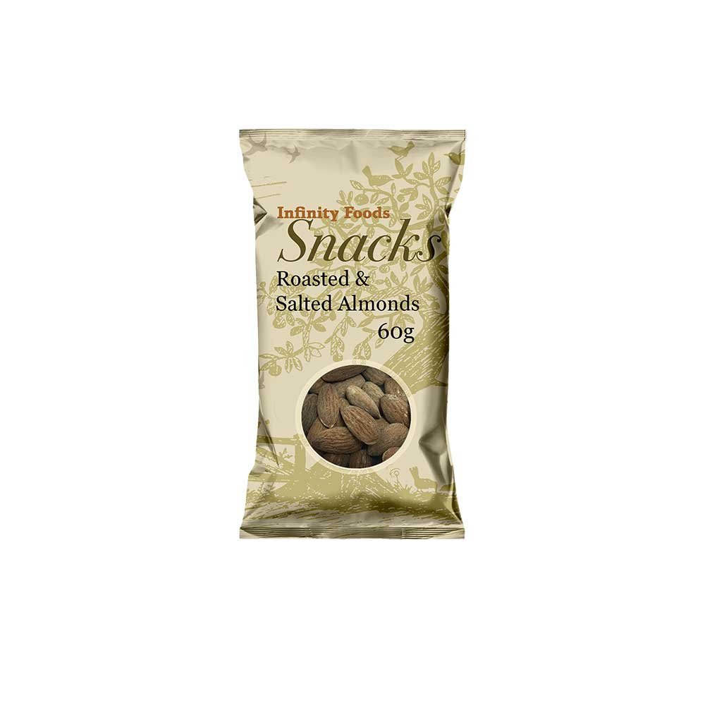 Roasted & Salted Almonds Infinity Foods 60g