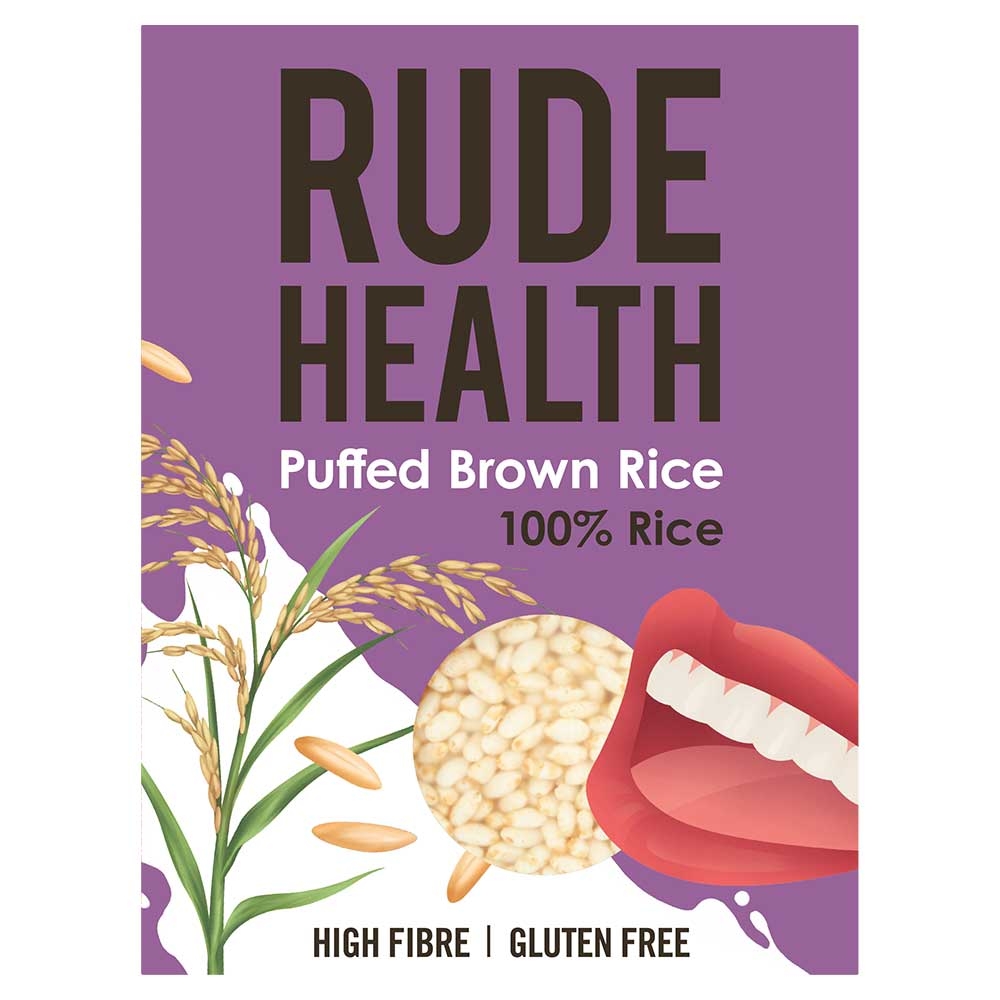 Puffed Brown Rice - gluten-free Rude Health 4x225g
