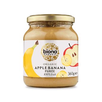 Organic Apple & Banana Purée - jar Biona 360g Organic Apple & Banana Purée - jar Biona 360g