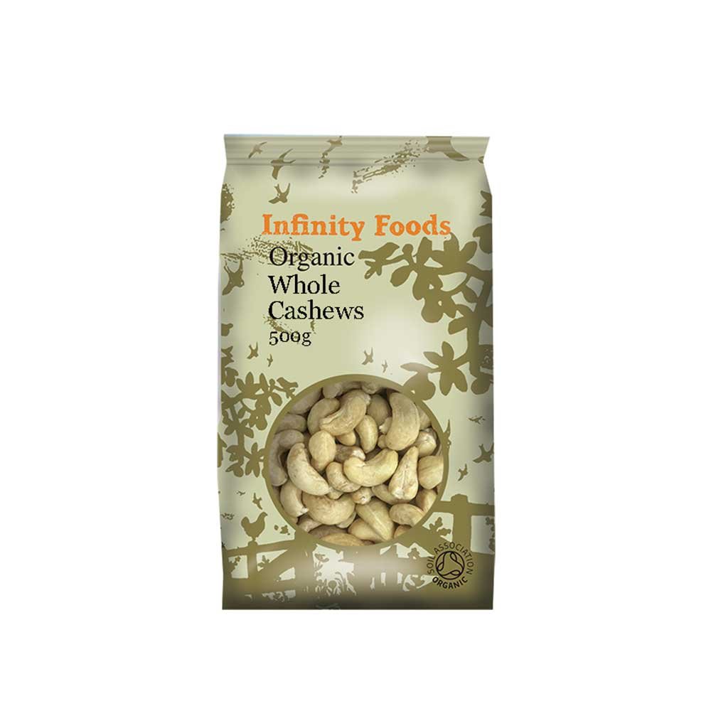 Organic Cashews Whole Infinity Foods 500g Organic Cashews Whole Infinity Foods 500g