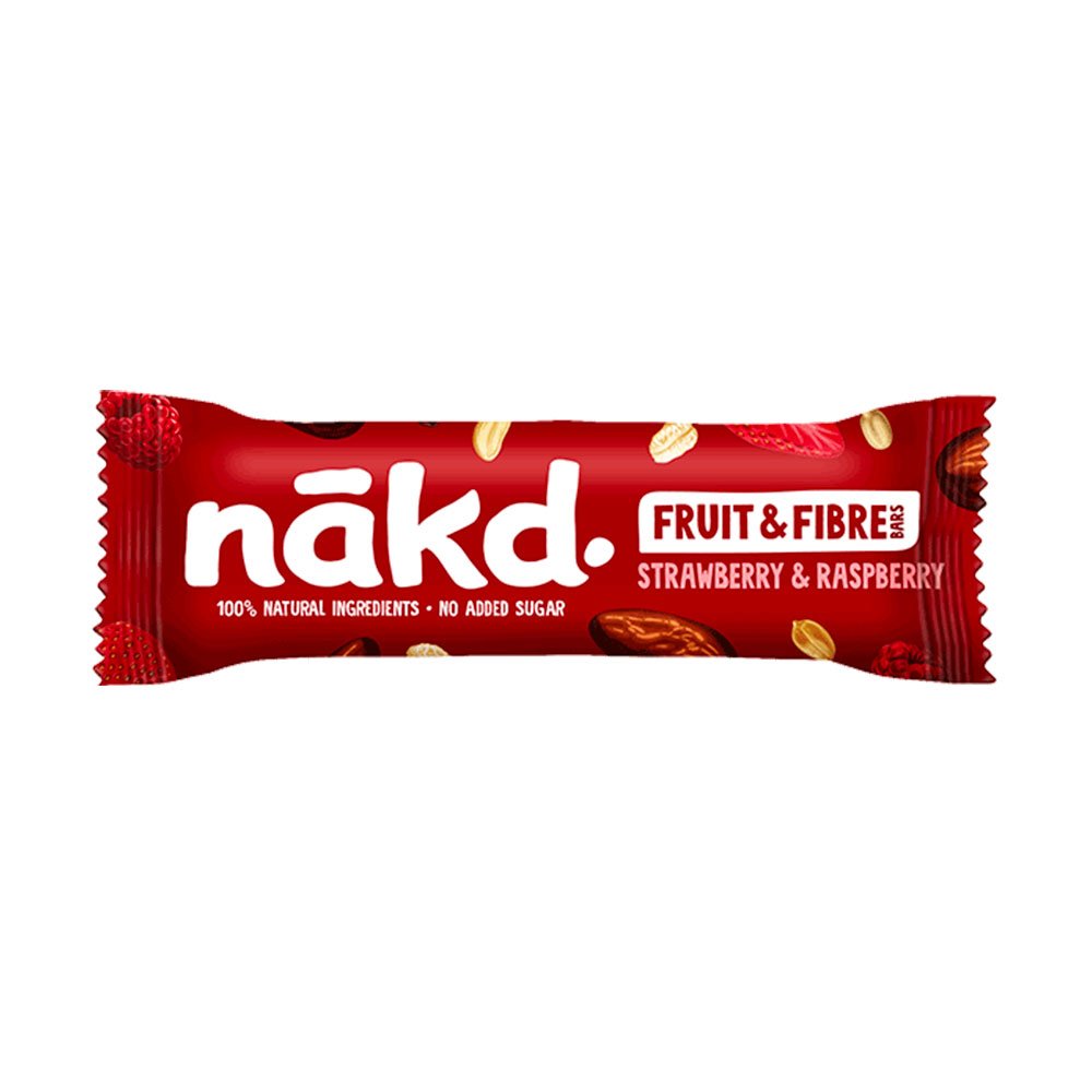 Fruit & Fibre - Strawberry & Raspberry Nakd 44g Fruit & Fibre - Strawberry & Raspberry Nakd 44g