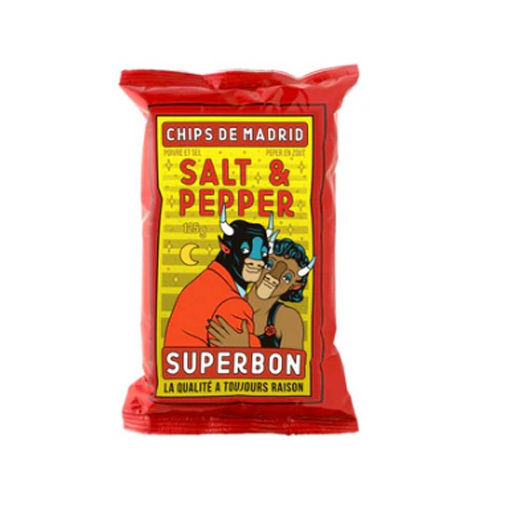 Chips de Madrid - Salt & Pepper Superbon 10x125g Chips de Madrid - Salt & Pepper Superbon 10x125g