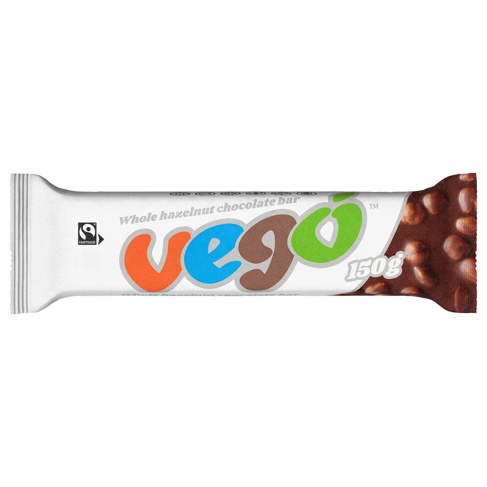 Organic 150g Whole Hazelnut Chocolate Bar Vego 20x150g Organic 150g Whole Hazelnut Chocolate Bar Vego 20x150g