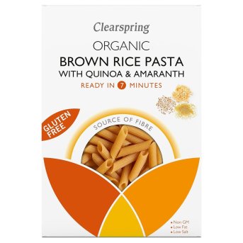 Organic Brown Rice with Quinoa & Amaranth Penne Clearspring 8x250g Organic Brown Rice with Quinoa & Amaranth Penne Clearspring 8x250g