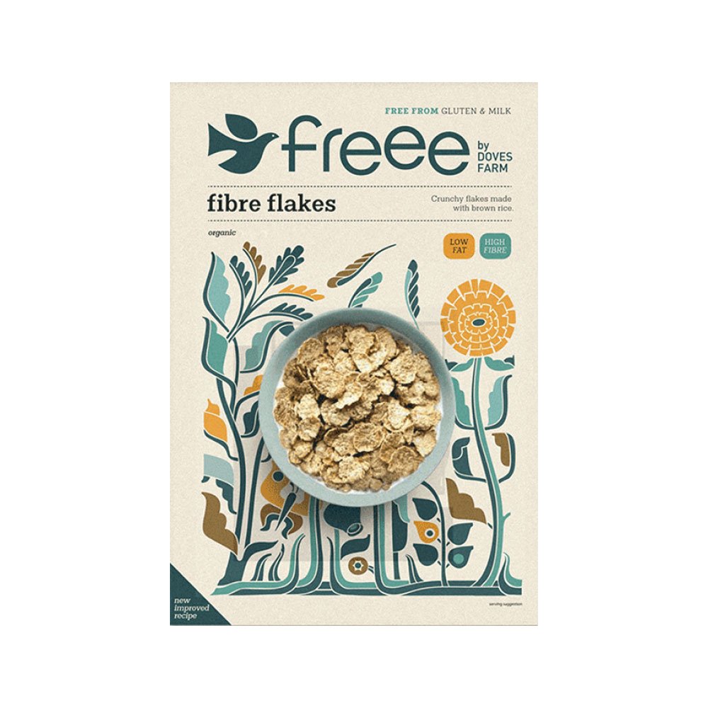Organic Fibre Flakes Freee from Doves Farm 375g Organic Fibre Flakes Freee from Doves Farm 375g