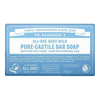 Organic Baby-Mild Unscented Soap Bar Dr. Bronner 140g Organic Baby-Mild Unscented Soap Bar Dr. Bronner 140g