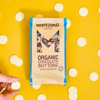 Organic White Chocolate Buttons Montezuma 8x120g Organic White Chocolate Buttons Montezuma 8x120g