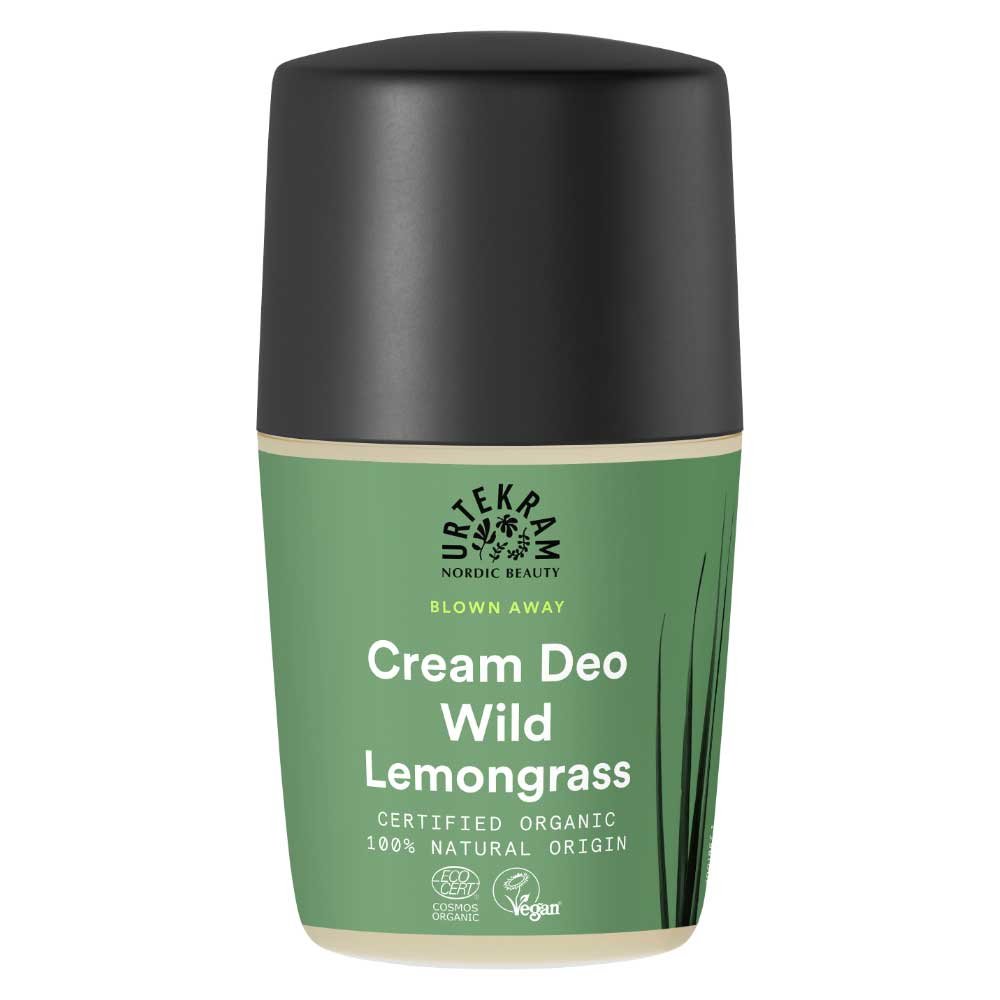 Organic Cream Deodorant - Wild Lemongrass - roll-on Urtekram 50ml