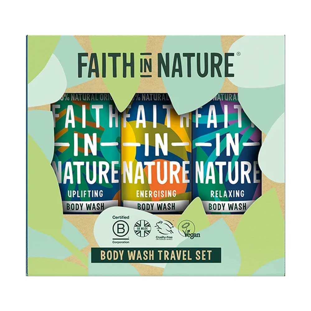 Body Wash Travel Set Faith in Nature 6x3x100ml Body Wash Travel Set Faith in Nature 6x3x100ml
