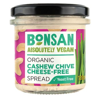 Organic Cashew Chive - cheese free spread Bonsan 135g