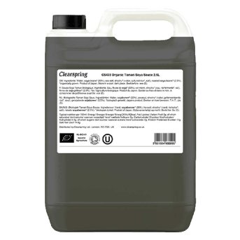 Organic Japanese Tamari - single strength Clearspring 2.5l Organic Japanese Tamari - single strength Clearspring 2.5l