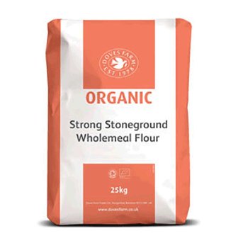 Organic Strong Stoneground Wholemeal Flour Doves Farm 25kg Organic Strong Stoneground Wholemeal Flour Doves Farm 25kg