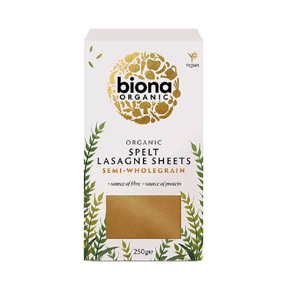 Organic Spelt Lasagne - wholemeal Biona 250g