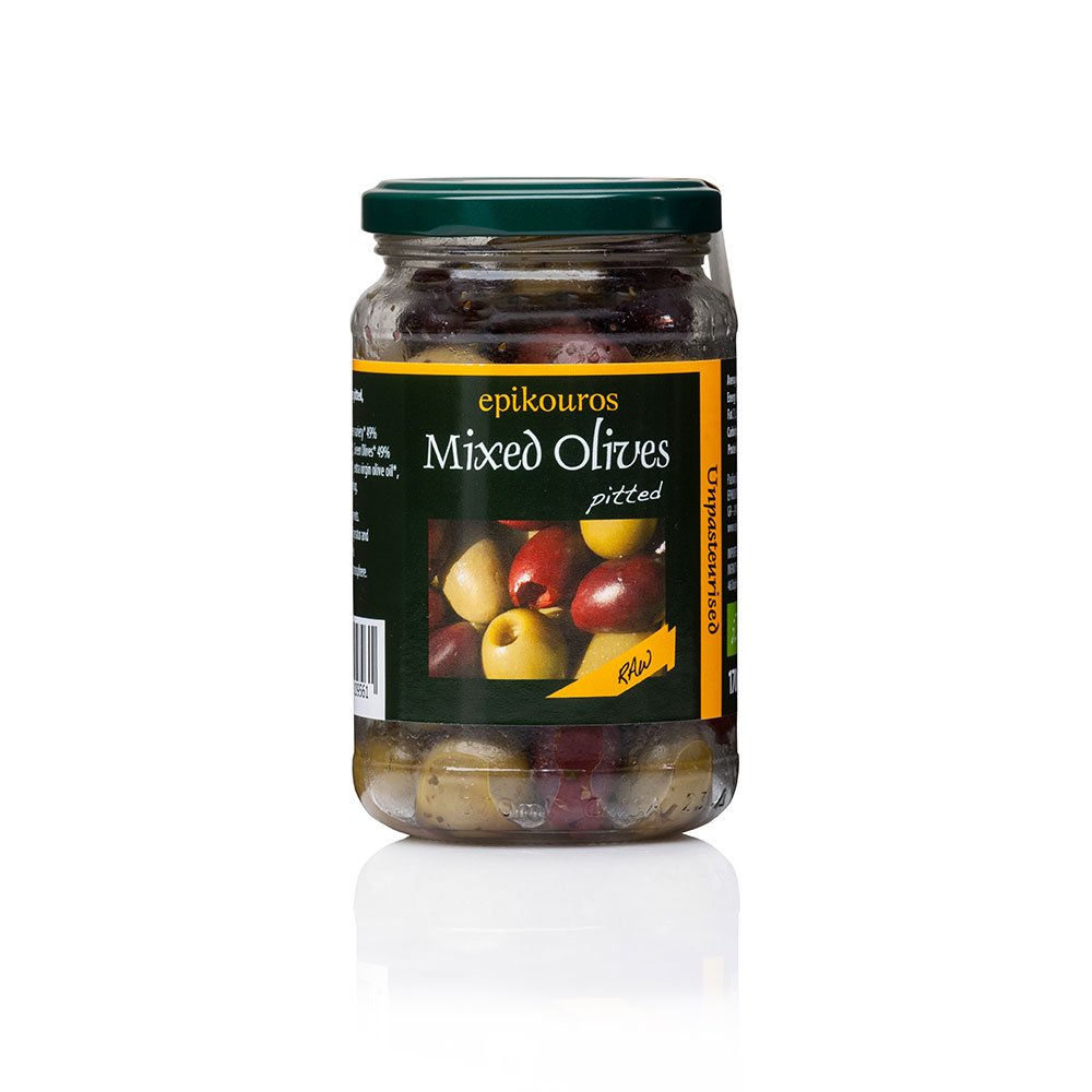 Organic Mixed Olives Pitted Epikouros 170g