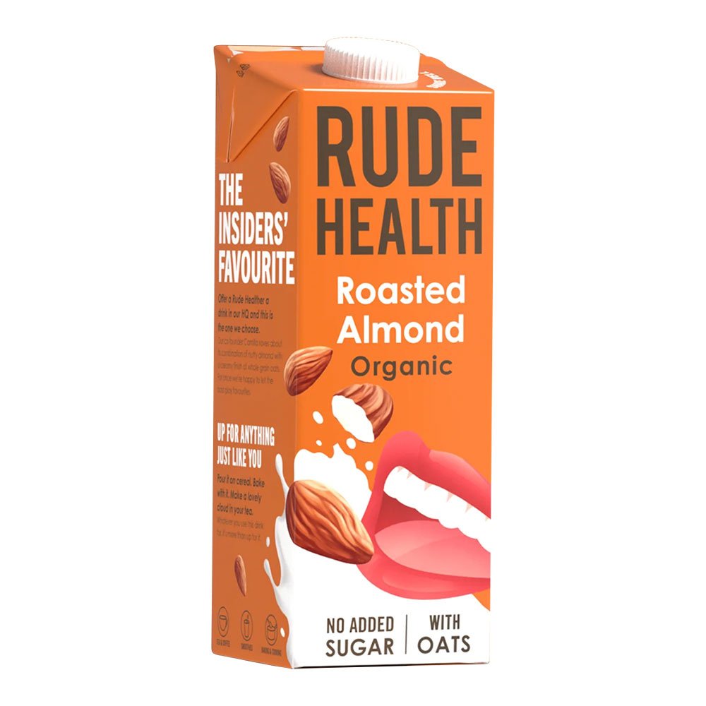 Organic Roasted Almond Oat Drink Rude Health 1l Organic Roasted Almond Oat Drink Rude Health 1l